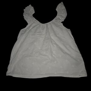 White Sleeveless Top with Lace Details